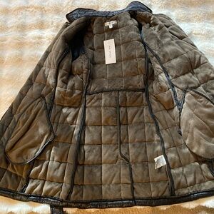 Via Spiga Quilted Black Jacket